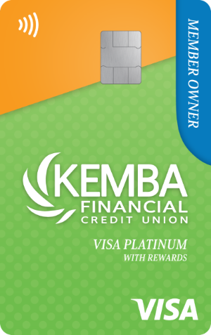 KEMBA Financial Credit Union Member Owner Visa Platinum Rewards Credit Card